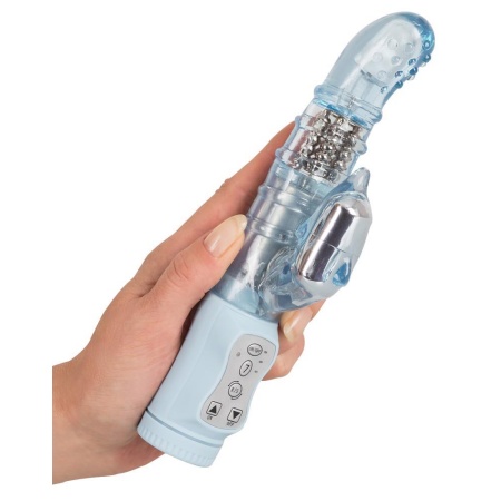 Wibrator króliczek Danny Dolphin ORION – rotująca końcówka i wibrujący stymulator łechtaczki, 21 cm - 4