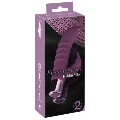 Wibrator Elegant Series Rabbit Vibe – podwójna stymulacja, 15 trybów, 16 cm - 1