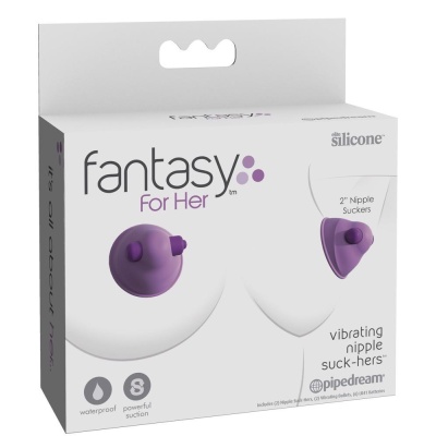 Stymulatory na sutki Vibrating Nipple Suck-Hers: ssanie podciśnieniowe i wibracja, 5,8 cm - 1