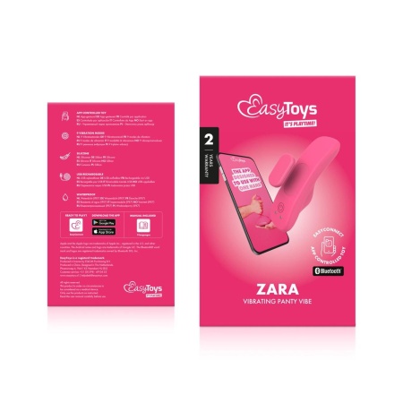 Wibrator do majtek EasyConnect Zara z magnetycznym klipsem i sterowaniem przez aplikację, długość 10 cm - 13