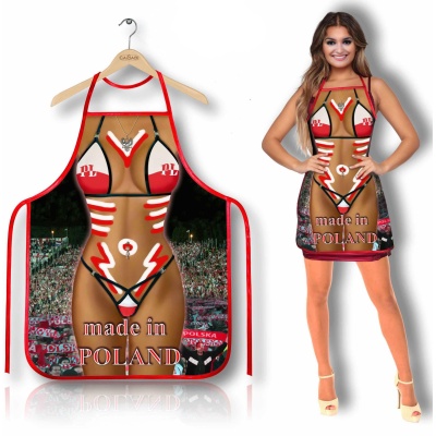 Fartuszek z nadrukiem bikini w barwach Polski na wieczór panieński - 1