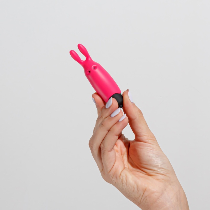 Wibrujący króliczek O-Pet 8,8 cm, różowy - 5