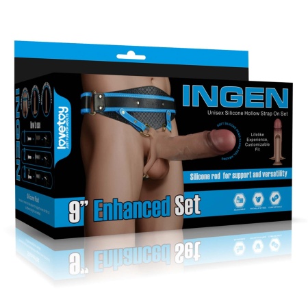 Zestaw strap-on Ingen 9'' Enhanced L/XL/2XL Flesh (22,9 cm) - 1