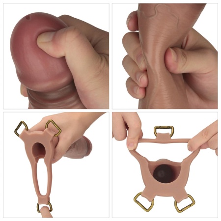 Zestaw strap-on Ingen 9'' Enhanced L/XL/2XL Flesh (22,9 cm) - 19