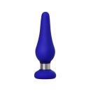 Zatyczka analna ToDo Classic Blue S - kompaktowy profil, szeroka podstawa, silikon i stal polerowana - 2