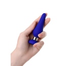 Zatyczka analna ToDo Classic Blue S - kompaktowy profil, szeroka podstawa, silikon i stal polerowana - 4