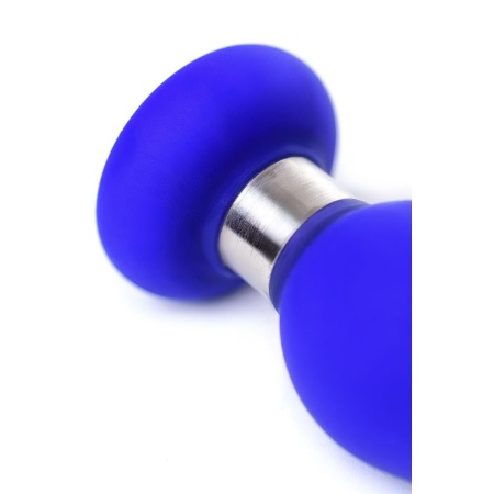 Zatyczka analna ToDo Classic Blue S - kompaktowy profil, szeroka podstawa, silikon i stal polerowana - 7