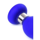 Zatyczka analna ToDo Classic Blue S - kompaktowy profil, szeroka podstawa, silikon i stal polerowana - 7