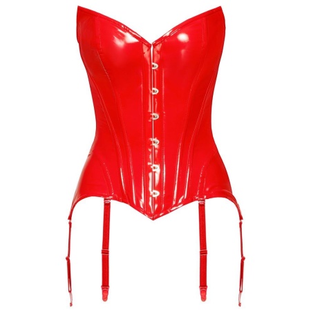 Vinyl Corset red S - 8