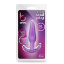 Korek analny B Yours Slim Purple - stożkowy, bezpieczna podstawa, długość całkowita 10,8 cm - 1