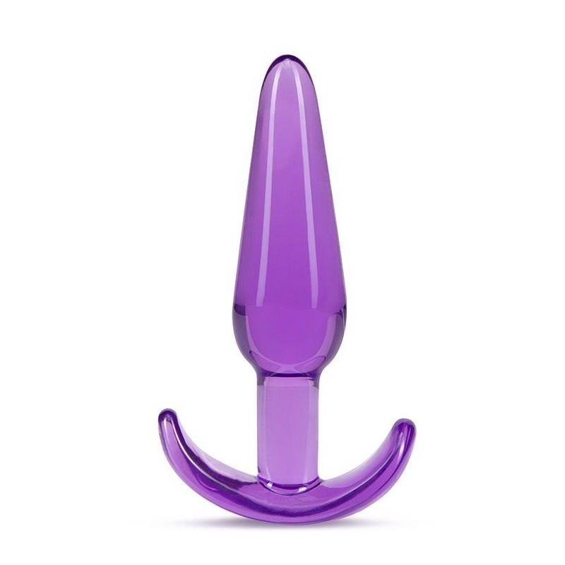 Korek analny B Yours Slim Purple - stożkowy, bezpieczna podstawa, długość całkowita 10,8 cm - 2