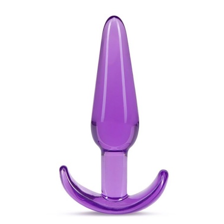 Korek analny B Yours Slim Purple - stożkowy, bezpieczna podstawa, długość całkowita 10,8 cm - 2