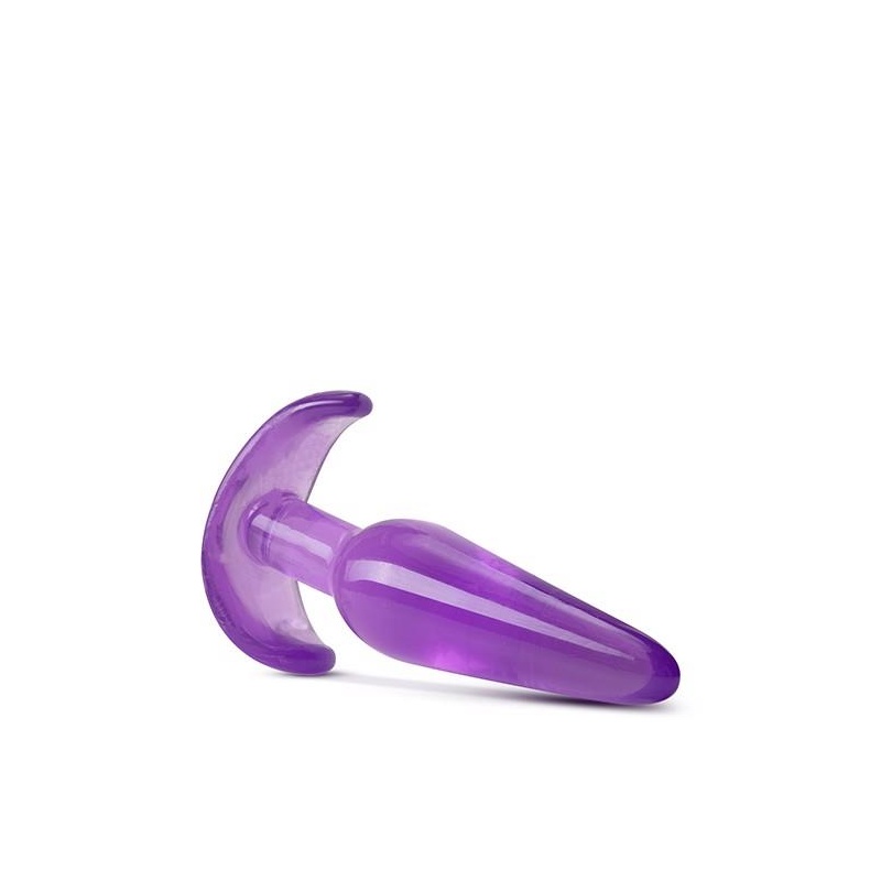 Korek analny B Yours Slim Purple - stożkowy, bezpieczna podstawa, długość całkowita 10,8 cm - 4