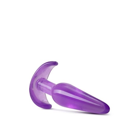 Korek analny B Yours Slim Purple - stożkowy, bezpieczna podstawa, długość całkowita 10,8 cm - 4