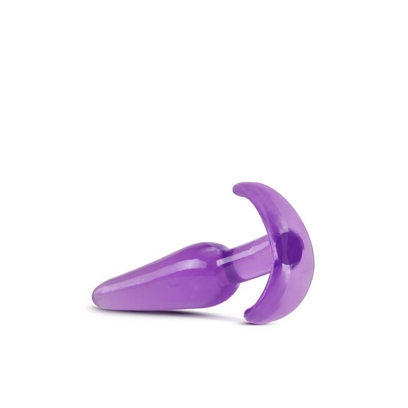 Korek analny B Yours Slim Purple - stożkowy, bezpieczna podstawa, długość całkowita 10,8 cm - 5
