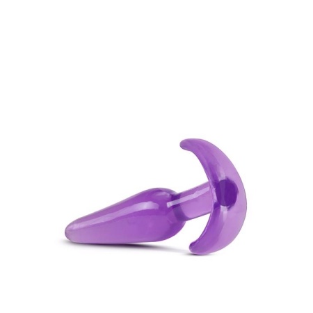Korek analny B Yours Slim Purple - stożkowy, bezpieczna podstawa, długość całkowita 10,8 cm - 5