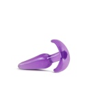 Korek analny B Yours Slim Purple - stożkowy, bezpieczna podstawa, długość całkowita 10,8 cm - 5