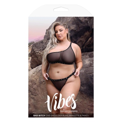 BAD BITCH BLING BRALETTE & BIKINI PANTY, Q/S - 1