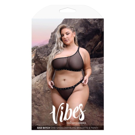 BAD BITCH BLING BRALETTE & BIKINI PANTY, Q/S - 1