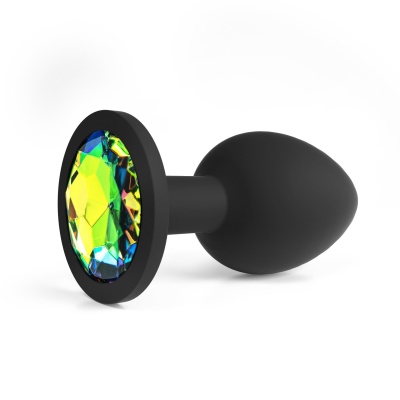 Analny plug Camileo Regular 8 cm z 4 wymiennymi kryształkami - 1