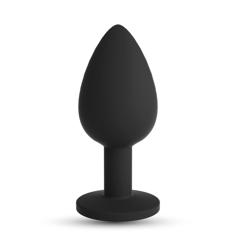 Analny plug Camileo Regular 8 cm z 4 wymiennymi kryształkami - 3