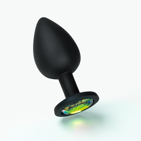 Analny plug Camileo Regular 8 cm z 4 wymiennymi kryształkami - 5