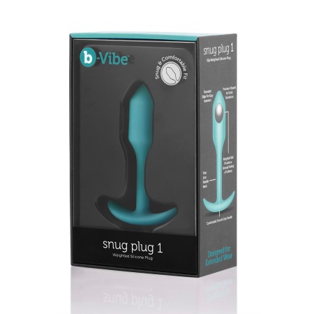 Snug Plug 1 Mint - obciążony korek analny z silikonu medycznego, 8,6 cm - 1