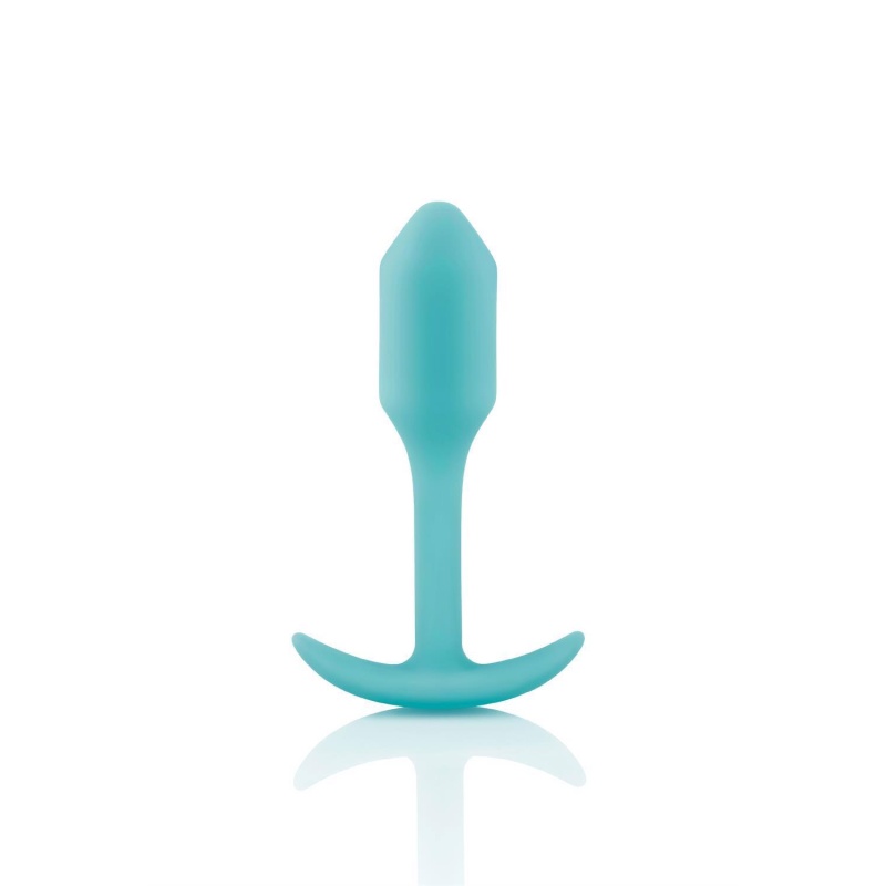 Snug Plug 1 Mint - obciążony korek analny z silikonu medycznego, 8,6 cm - 2