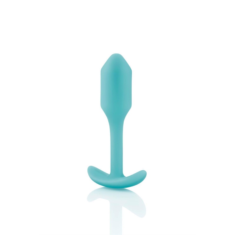 Snug Plug 1 Mint - obciążony korek analny z silikonu medycznego, 8,6 cm - 3