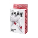 Anonymo handcuffs, PU leather, red, 27 cm - 1