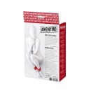 Anonymo handcuffs, PU leather, red, 27 cm - 2