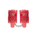 Anonymo handcuffs, PU leather, red, 27 cm - 5