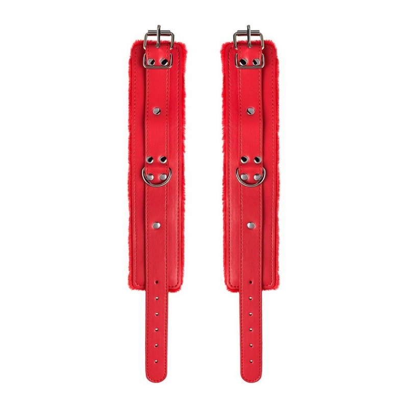 Anonymo handcuffs, PU leather, red, 27 cm - 7