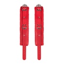 Anonymo handcuffs, PU leather, red, 27 cm - 7
