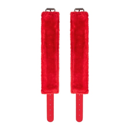 Anonymo handcuffs, PU leather, red, 27 cm - 8