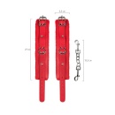 Anonymo handcuffs, PU leather, red, 27 cm - 9