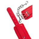 Anonymo handcuffs, PU leather, red, 27 cm - 10