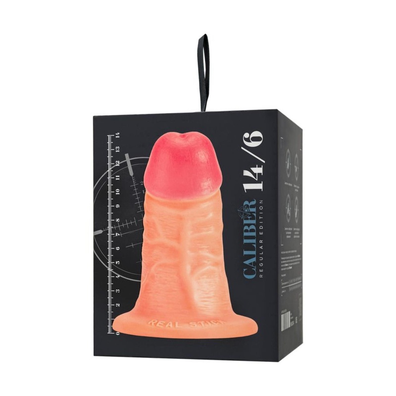 Realistyczne dildo RealStick CALIBER 14/6 z przyssawką, długość 14 cm, średnica 6 cm, PVC - 11