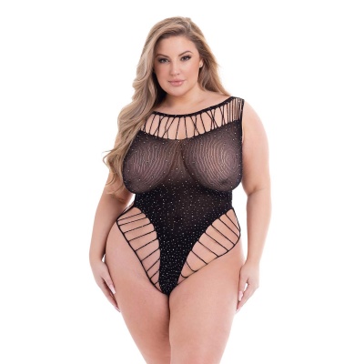 BACI DIAMONTE BODYSUIT BLACK, QUEEN - 1