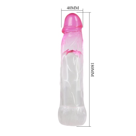 Przedłużacz penisa Neron 18 cm z żebrowanym trzonem - 6