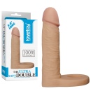 Nakładka do stymulacji analnej The Ultra Soft Double 14,7 cm (cielisty) - 1