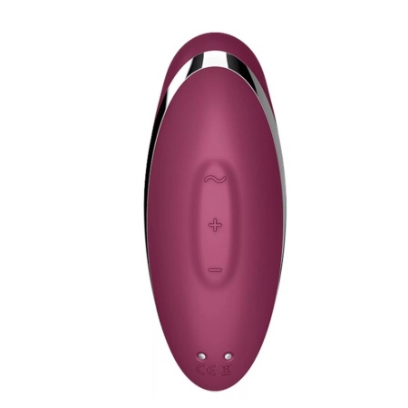 Wibrator nakładany Satisfyer Tap & Climax 2 z funkcją stukania, długość 11 cm, czerwony - 6