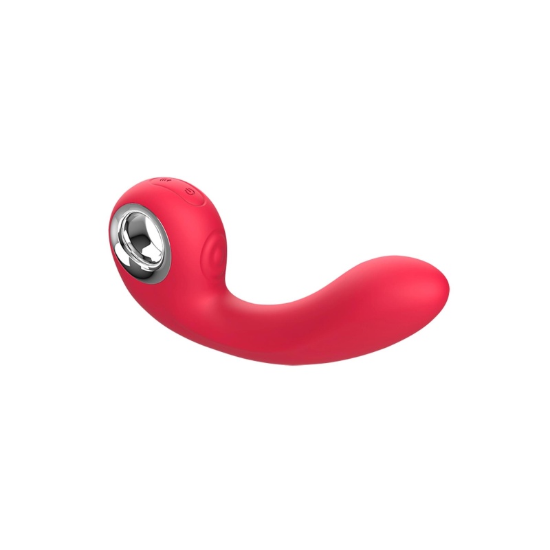Wibrator do punktu G Sharpy — zagięty stymulator silikonowy z funkcją tapowania, IPX6, 17,8 cm - 2