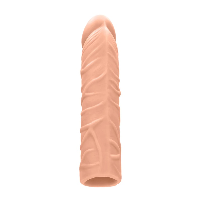 Penis Sheath RealRock z Skin TPE, teksturowana powłoka, 17 cm - 1