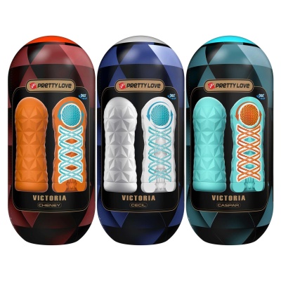 Masturbator Victoria Whirl Mystery z wirującą cewką i kulką stymulacyjną - 1 2