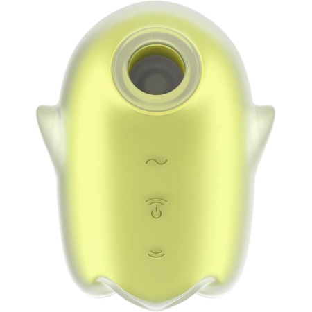 Stymulator łechtaczkowy Satisfyer Glowing Ghost Yellow - bezdotykowa stymulacja Air Pulse i wibracje, 8,2 cm, IPX7 - 6