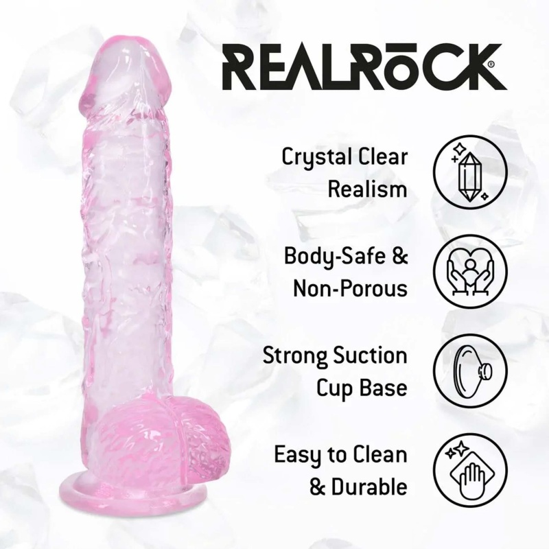 Realistic Dildo with Balls - 5" / 12,7 cm - Pink - 6