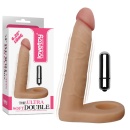 Wibrujący dildo analny z pierścieniem The Ultra Soft Double 16 cm Nude - 5