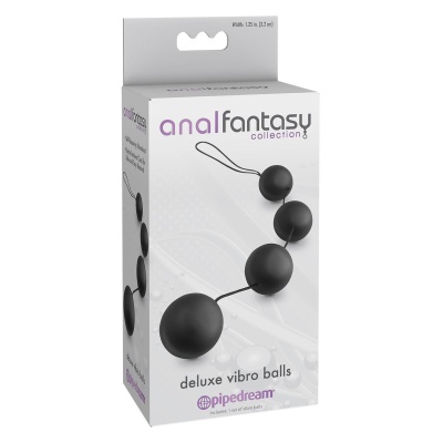 ANAL FANTASY COLLECTION DELUXE VIBRO BALLS BLACK - 1 2