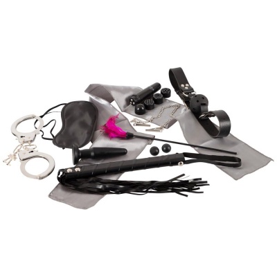 Zestaw bondage Ultimate Bondage Kit – 10-częściowy, regulowany, z miniwibratem - 1 2